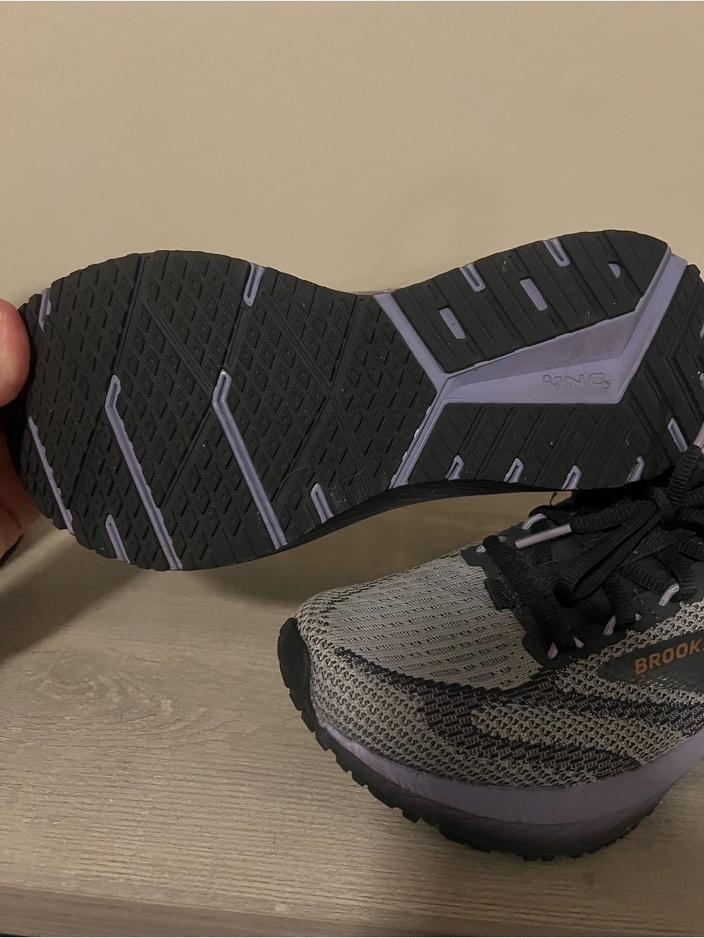 Brooks Women's Gray, Purple & Black Running Shoes - Picture 3 of 5
